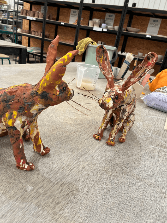 Two Hares Meeting